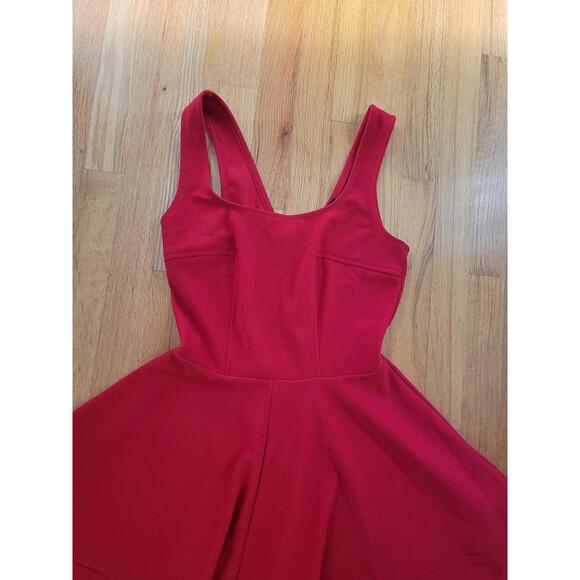Lulus Dress Womens Small Red Fit Flare Sleeveless Scoop Neck Skater Mini - Picture 3 of 5